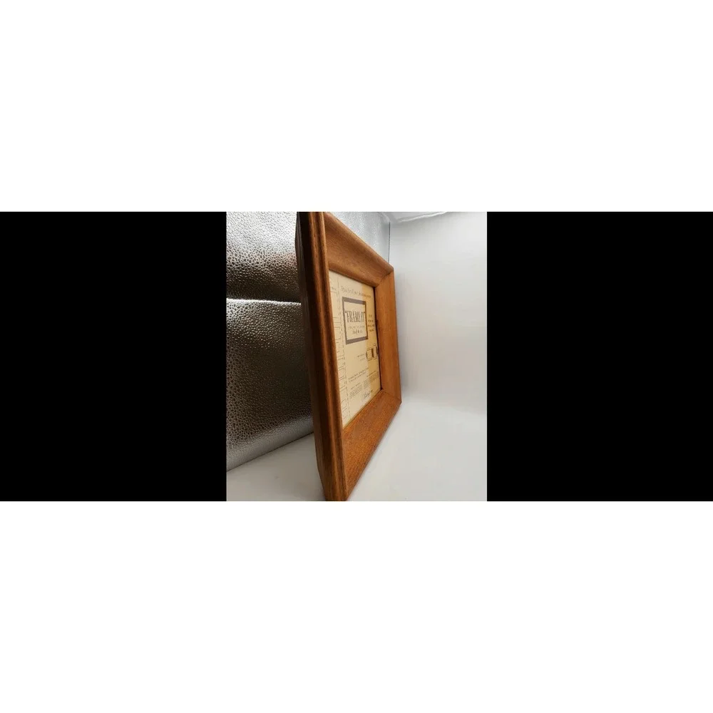 Vintage 1960s Metalcraft OAK Wood Picture Frame 8x10 Mid Century Wide Moulding